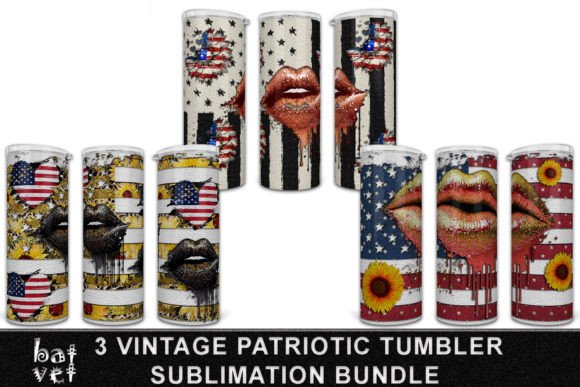 Download Vintage Patriotic Tumbler PNG Bundle - Vintage patriotic tumbler Collection