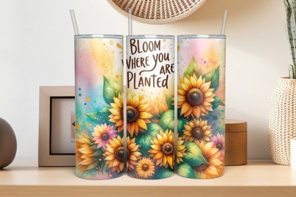 Download Sunflowers Sublimation Tumbler Design - Sublimation tumbler design Collection