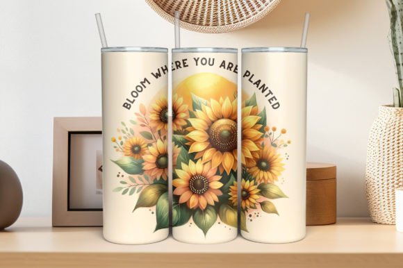 Download Sunflowers Sublimation Tumbler Design - Sublimation tumbler design Collection
