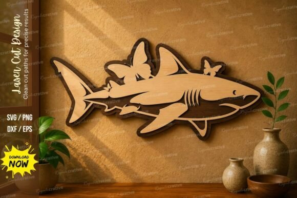 Download Shark Ocean Design Laser Cut Svg File - Ocean design Collection