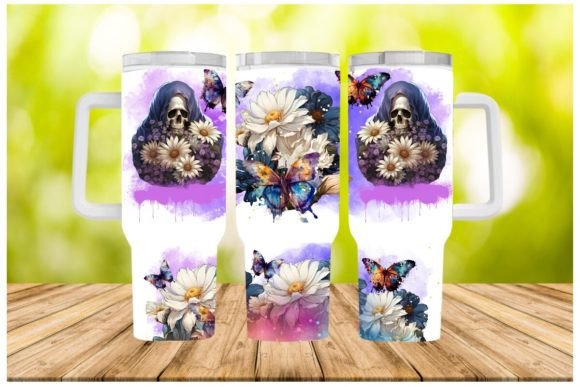 Download 40oz Quencher Tumbler Wrap Gothic Skulls - 40oz quencher tumbler wrap Collection