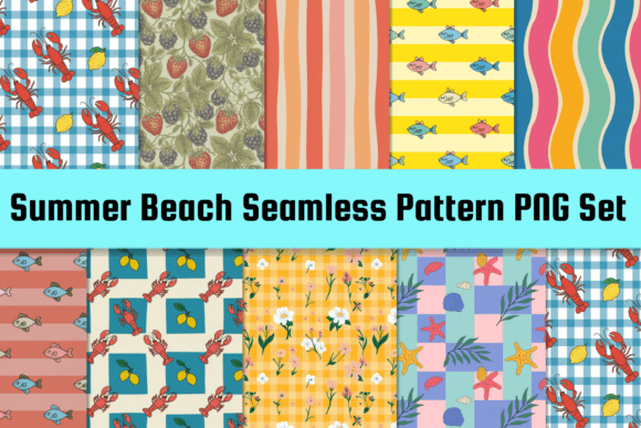 Download Summer Seamless Pattern PNG Set - Premium Resources