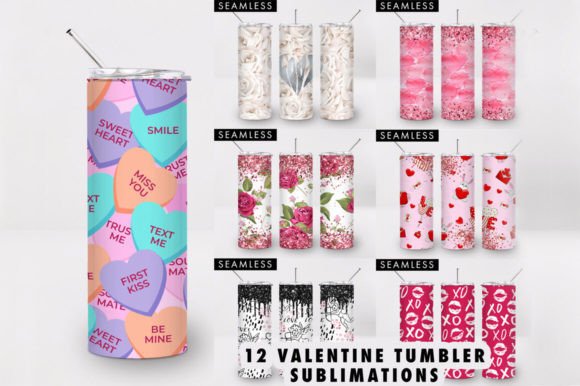 Download 12 Valentine 20oz Skinny Tumbler Bundle - Premium Resources