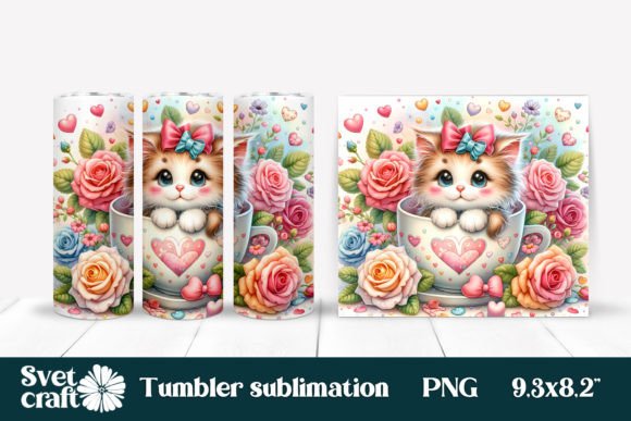 Download Cat Sublimation Tumbler Design Wrap - Sublimation tumbler design Collection